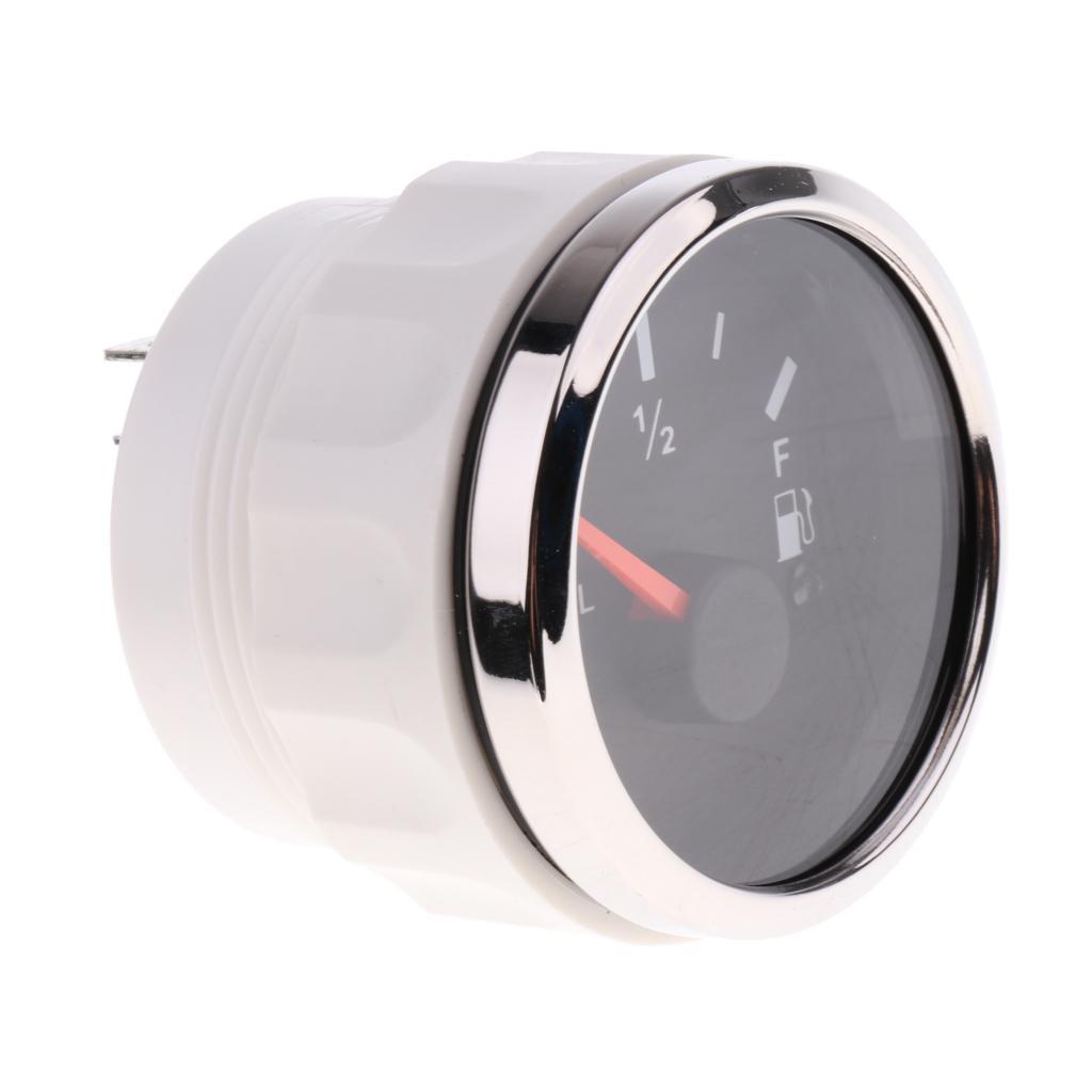 1 Set 2'' LED Display Car Boat Pointer Fuel Level Gauge Meter Sensor E-1/2-F