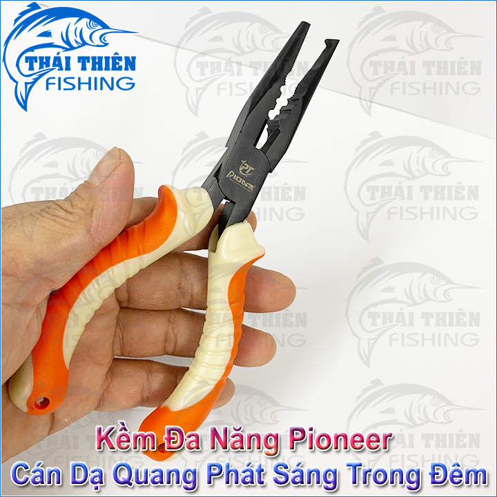 Kềm Cá Đa Năng Pioneer 6inch Cán Dạ Quang Chuyên Dùng Kẹp, Gắp Gỡ Cá, Tháo Móc Lưỡi Mồi Giả