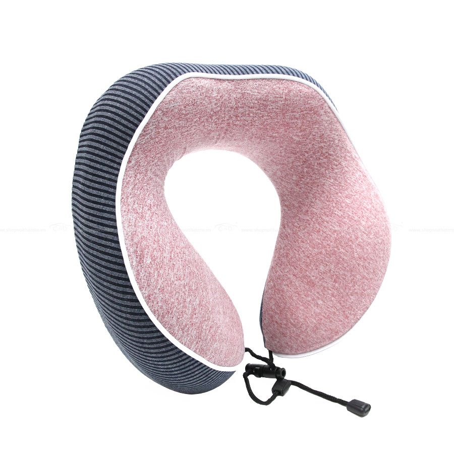 Gối tựa cổ chữ U cao su non màu tím