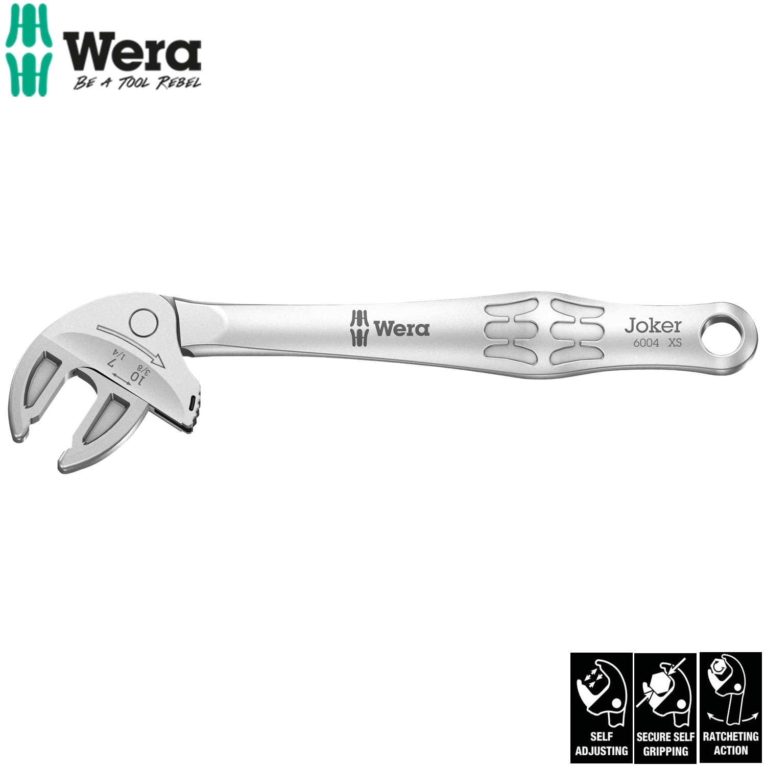 Cờ lê tự điều chỉnh size 7 - 10 (hệ mét) hay 1/4"-3/8" (hệ inch) 6004 Joker XS self-setting spanner Wera 05020099001