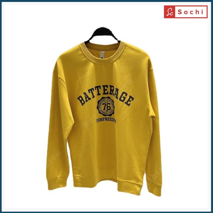 Áo nỉ sweater unisex, áo giữ nhiệt cổ tròn phong cách cá tính in Battergare mã SW695