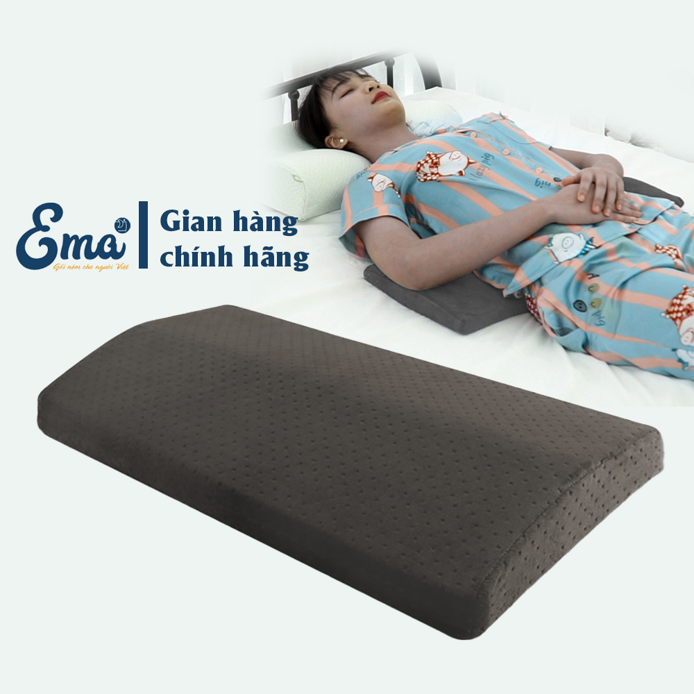 Đệm Thắt Lưng Tam Giác Ema Thế Hệ 2 - Rộng Hơn - Thoải Mái Xoay Trở - Dành Cho Người Thoát Vị Thắt Lưng, Bà Bầu, Người Cao Tuổi - Xám