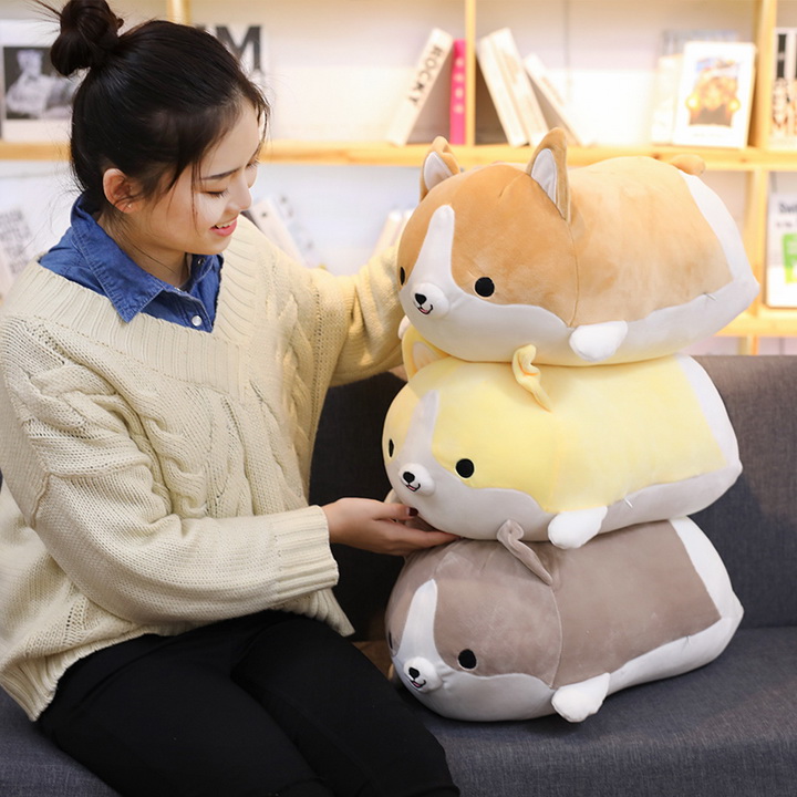 Thú nhồi bông hình chó Corgi đáng yêu TNB234 - Màu ngẫu nhiên