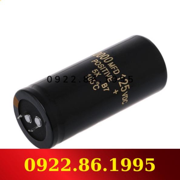 Tụ hóa 125V 10000uF bằng nhôm chuyên dụng có thể thay tụ 120V 110V hàng mới về