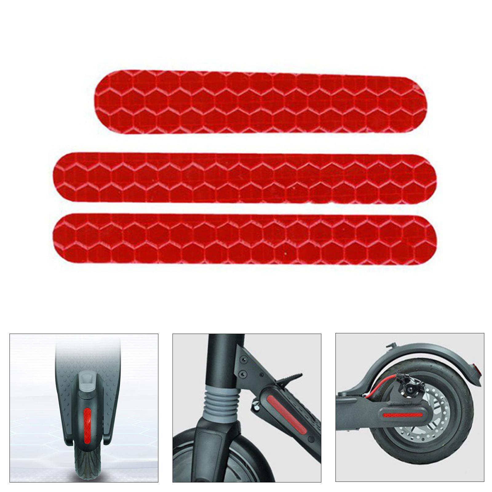3x Reflective Sticker Self-Adhesive Electric Scooter for ES2 Series Front Rear Fork