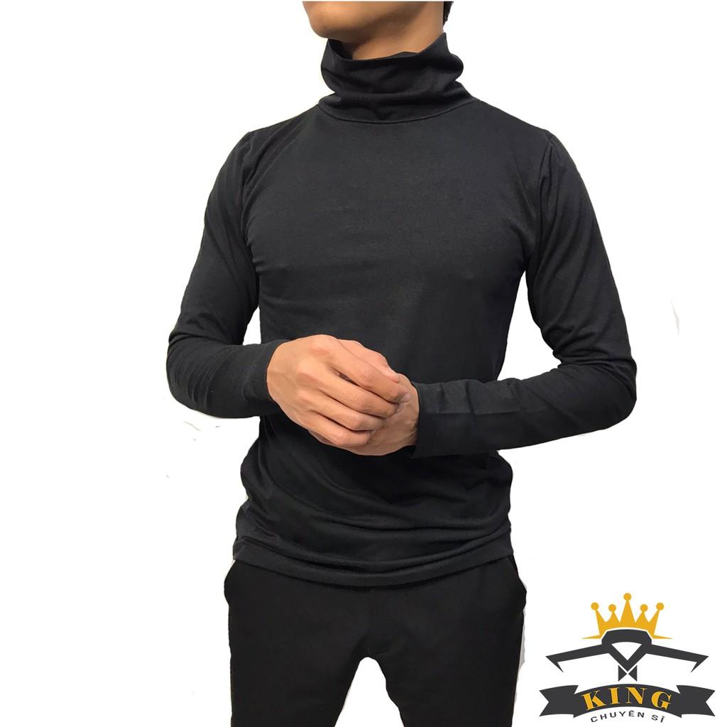 Áo cổ lọ nam tay dài KING ao cổ cao nam bigsize T13