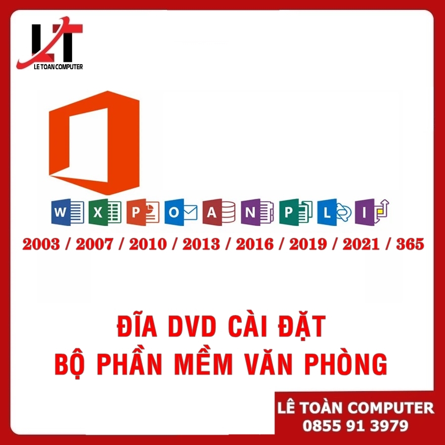 Đĩa DVD Cài Đặt Bộ Phần Mềm Văn Phòng Tuỳ Chọn