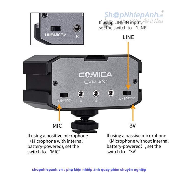 Bộ trộn micro cho máy ảnh Comica CVM-AX1 - Hàng chính hãng