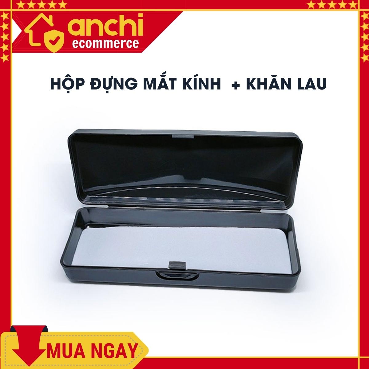 Hộp đựng mắt kính va khăn lau giúp bảo vệ mắt kính và vệ sinh kính mắt dễ dàng - anchi house