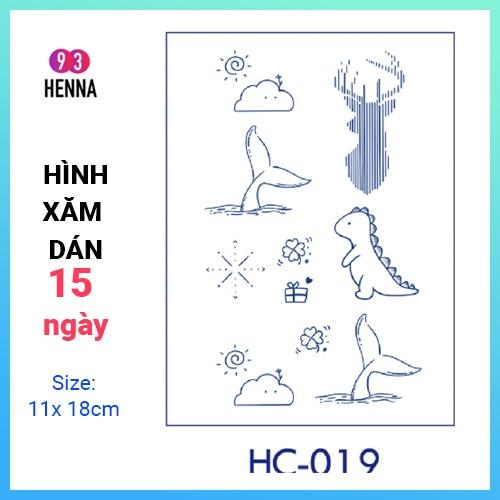 Hình Xăm Dán Tạm Thời Thảo Dược 15 Ngày mã HC019