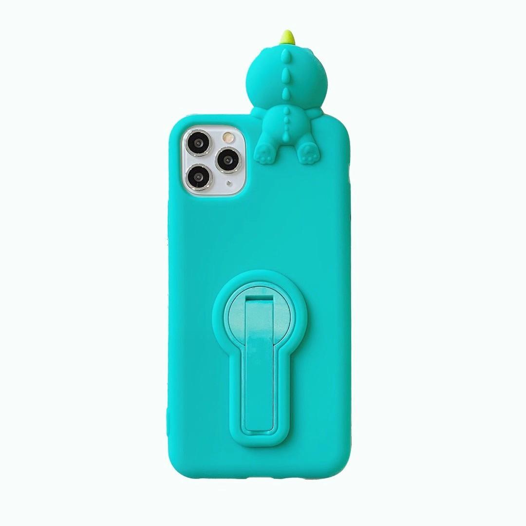 Ốp điện thoại silicon cao su in khủng long gấu 3d cho Iphone 11 Pro Max Iphone 6 6s 7 8+ XR Xs Max