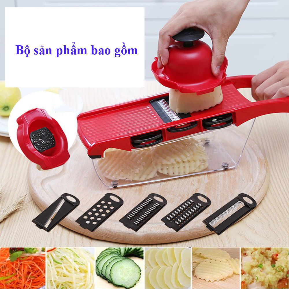 Dụng cụ bào sợi rau củ quả nhà bếp nhiều chi tiết hình dạng kích thước phù hợp, cắt lát nhiều loại rau củ như: khoai tây, cà rốt dưa chuột...