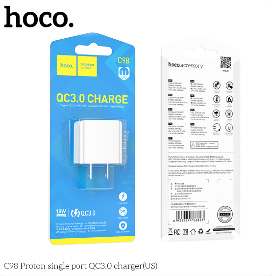 Củ Sạc Nhanh Hoco C98 - UC-A413-13 - hàng chính hãng