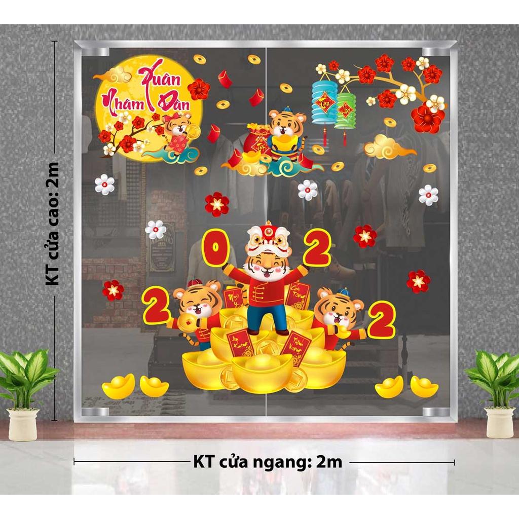DECAL TRANG TRÍ TẾT NGUYÊN ĐÁN 2022 COMBO SỐ 19