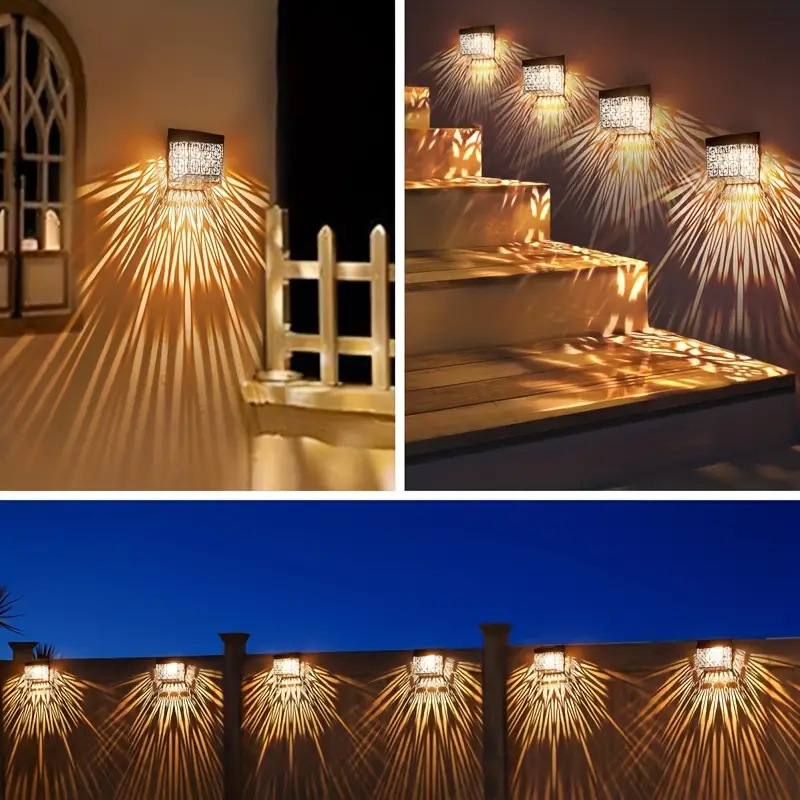 Đèn Trang Trí Năng Lượng Mặt Trời Gắn Tường, Lắp Đặt Dễ Dàng, Trang Trí Ban Công, Cổng Nhà - DA3029