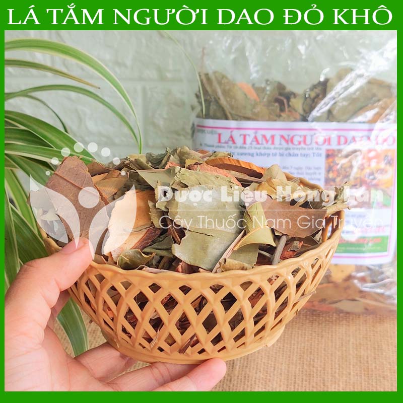 Hình ảnh Lá Tắm Người Dao Đỏ khô sạch đóng gói 500gram