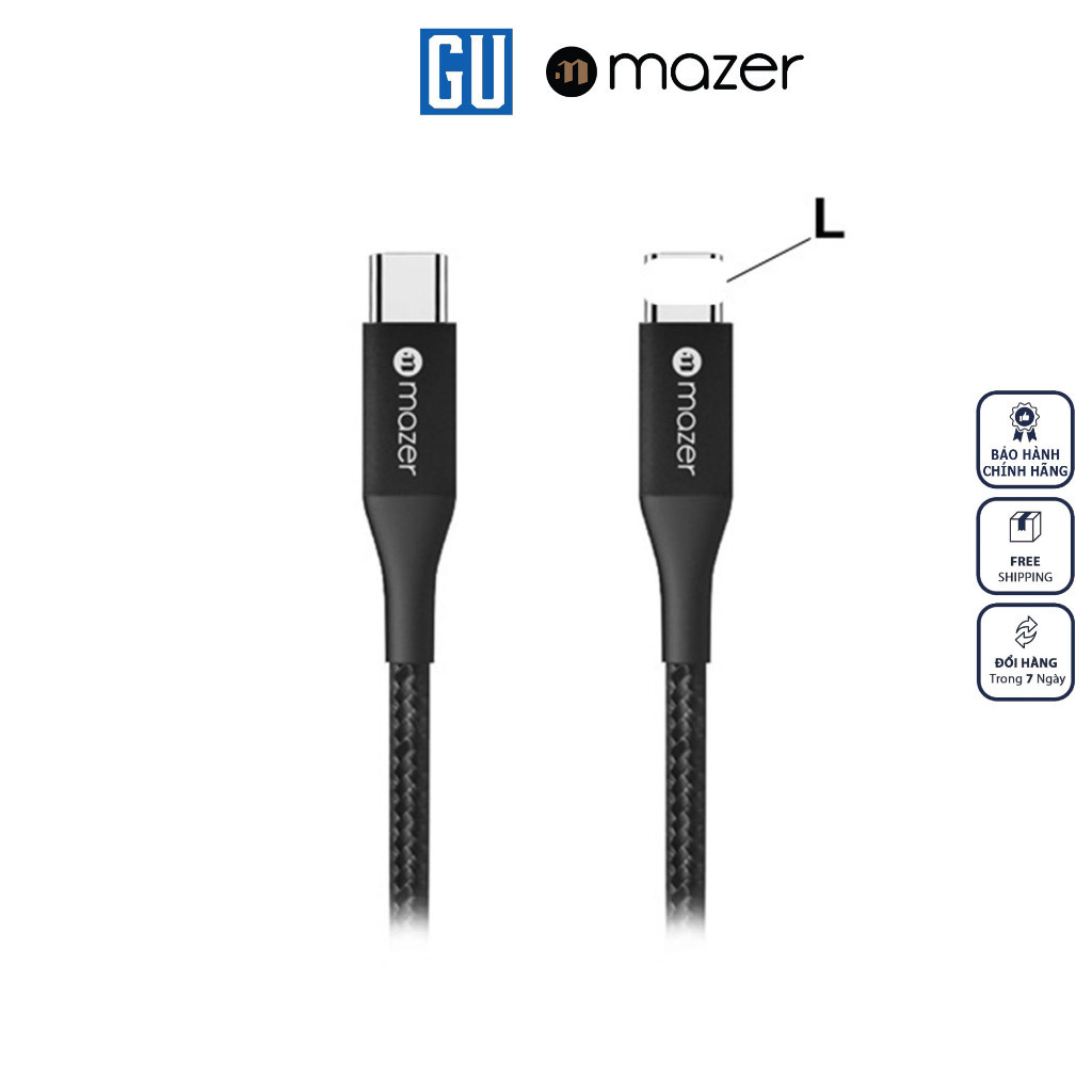 Dây Cáp Sạc Nhanh MAZER 30W (0.5/1.2m) Dùng Cho iPhone C to L Hàng Chính Hãng