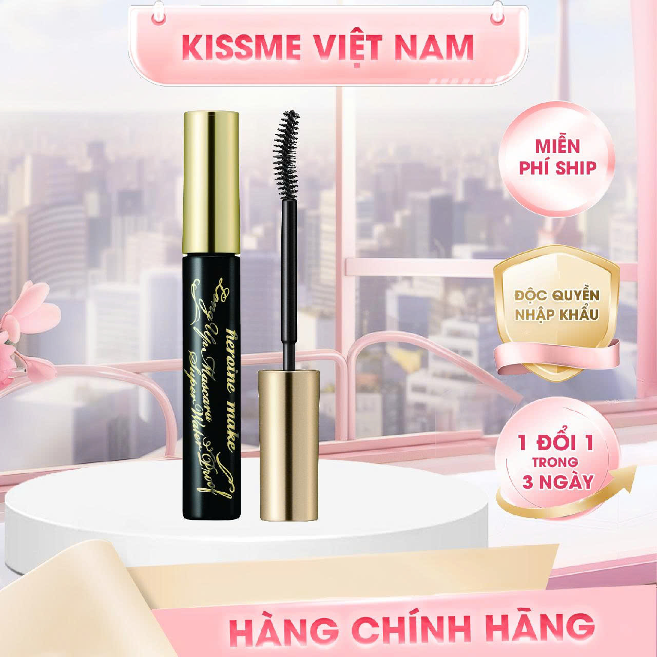 Mascara Vuốt Dài Và Cong Mi Không Lem Trôi Kissme Heroine Make (Không Vỏ Hộp)