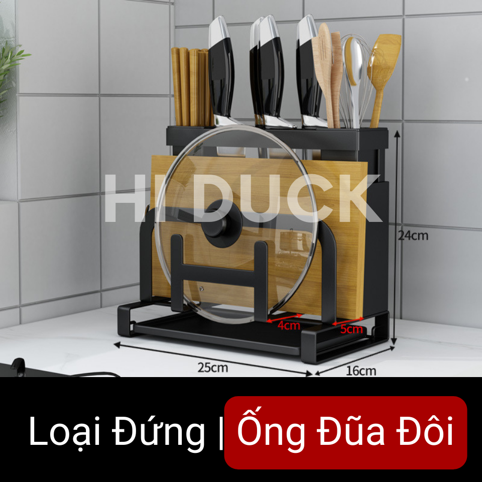 Giá Để Dao Thớt Nhà Bếp Đa Năng Cao Cấp, Kệ Để Dụng Cụ Nhà Bếp Tiện Lợi Bằng Thép Carbon Sơn Tĩnh Điện Chống Gỉ Sét