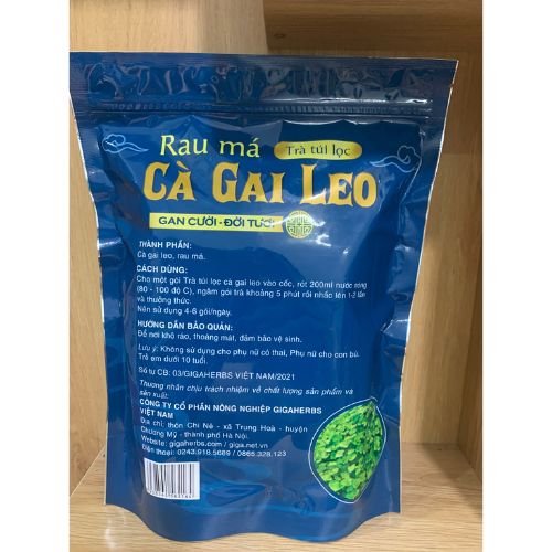 Trà Túi Lọc Rau Má Cà Gai Leo Gigaherbs - Trà Túi Lọc Thảo Mộc Giúp Giải Độc Gan, Hạ Men Gan Túi 250g ( 64 Túi Lọc)