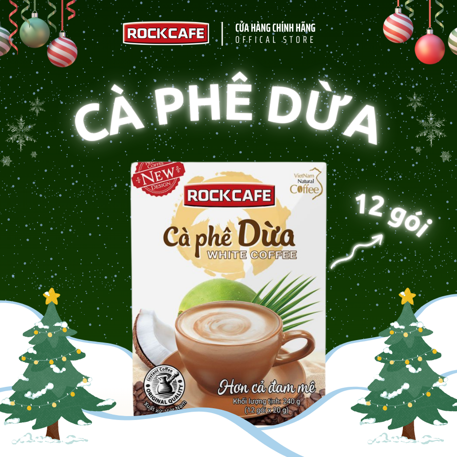 [CB] 2 hộp: Cà phê Dừa + Cà phê Sầu Riêng (Hộp 12 gói x 20 gr)