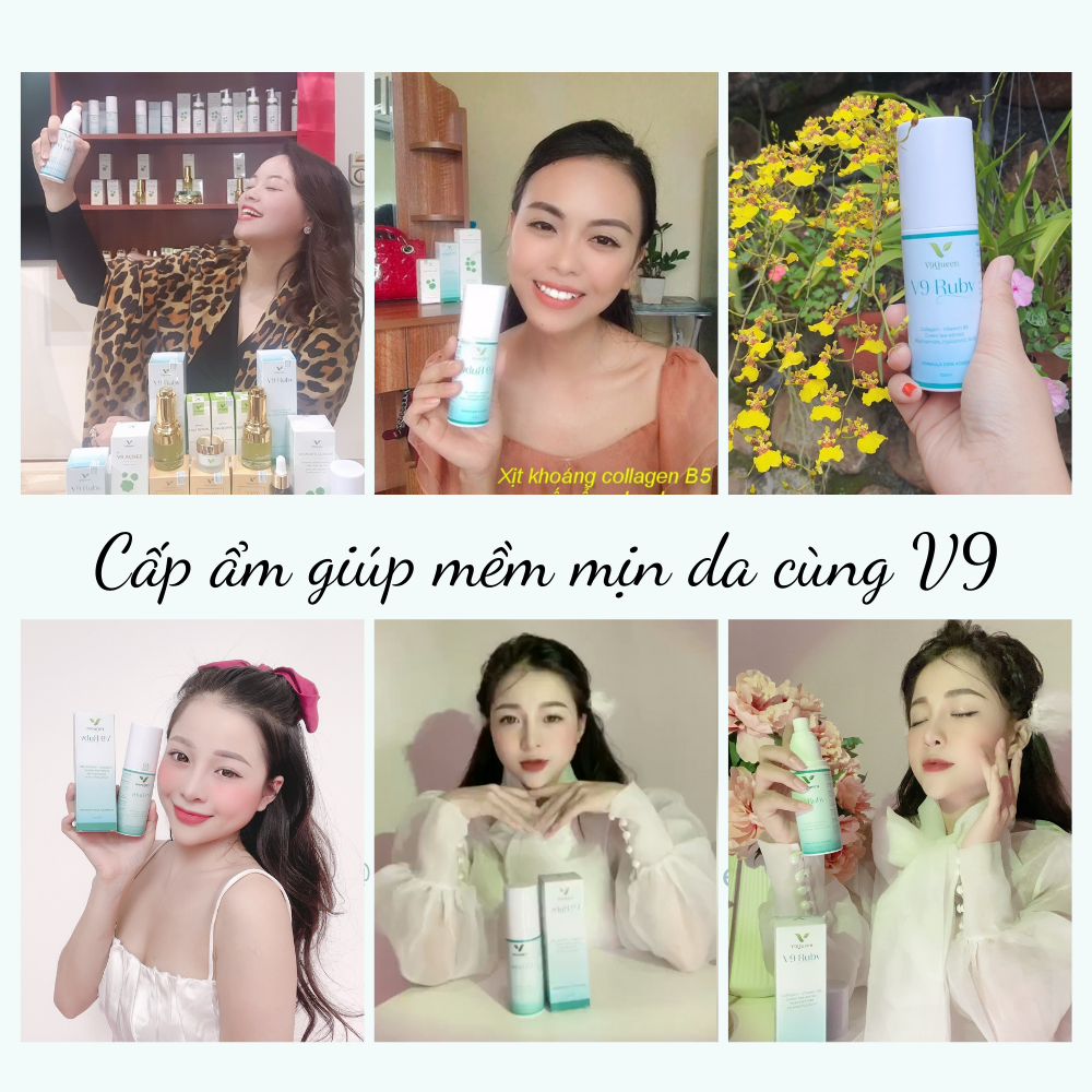 Nước Xịt Khoáng Hoa Hồng V9Queen - Cấp Ẩm, Dưỡng Da Se Khít Lỗ Chân Lông 100ml