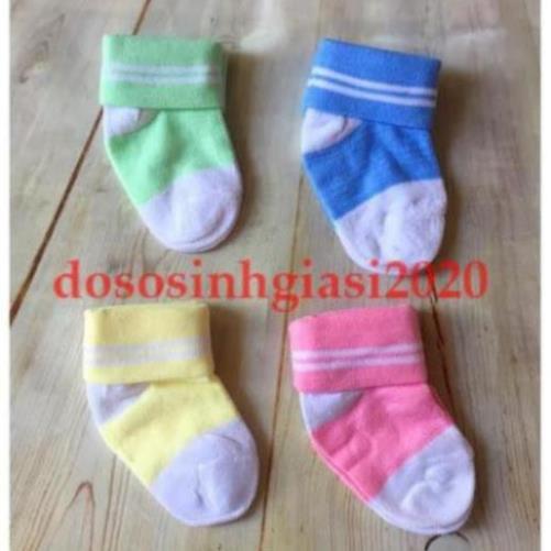 Combo 5 đôi vớ sơ sinh/ tất sơ sinh cho bé 0-6 tháng