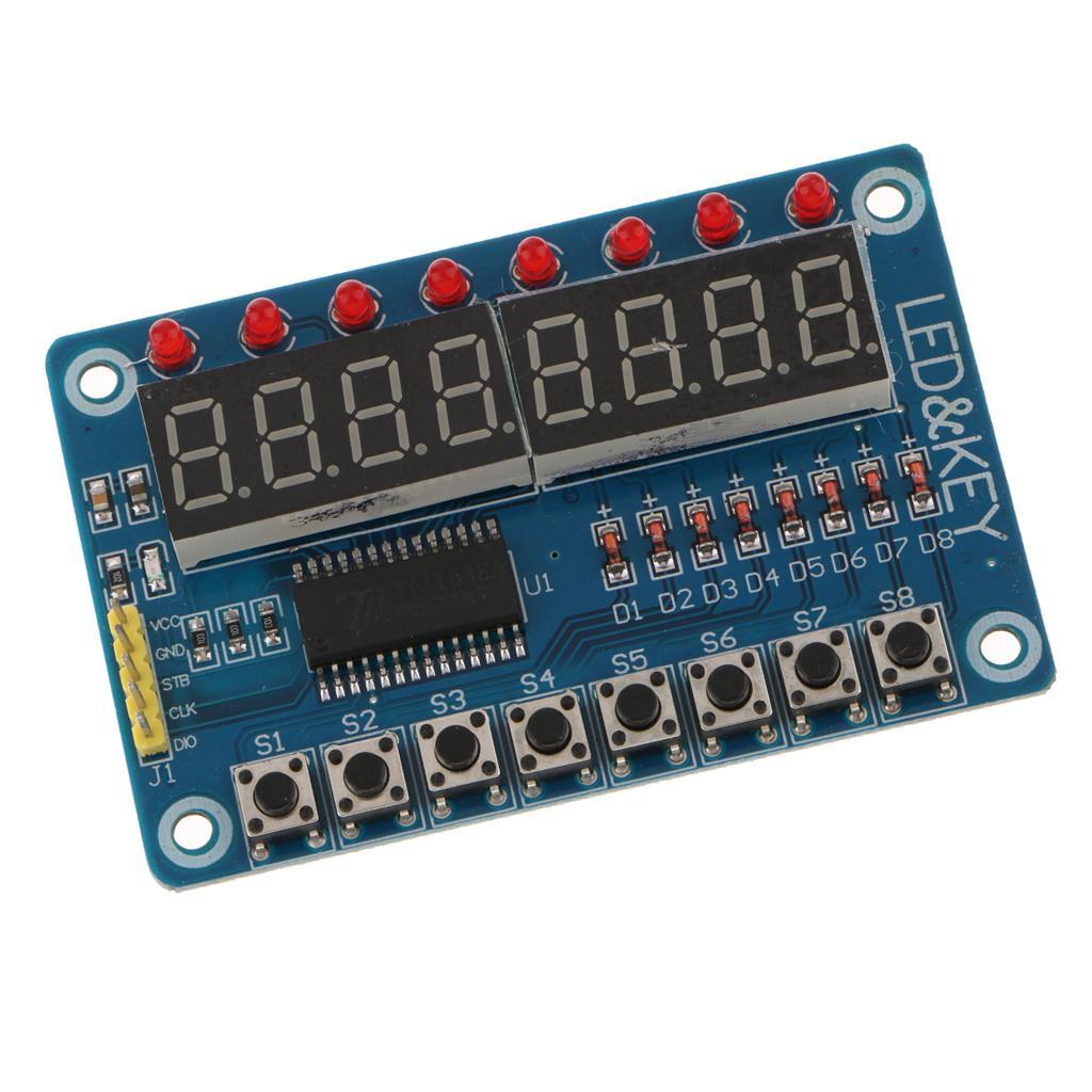 TM1638 LED Display 8-Bit Digital Tube Module 8 Keys 8 Bits Keyboard Compatible With STC