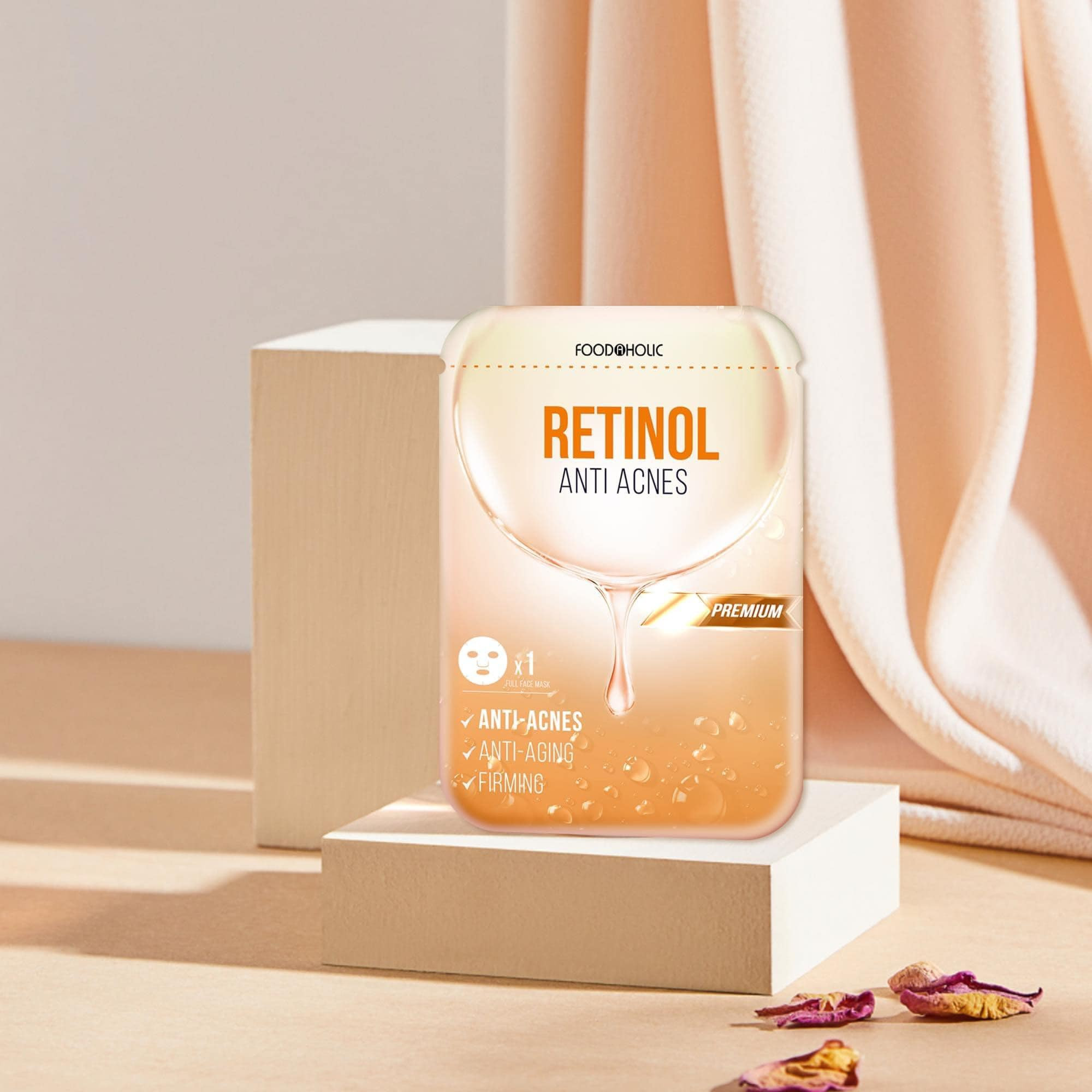 Mặt nạ ngừa mụn, tái tạo da Foodaholic Retinol Anti Acnes Mask 23ml - RETINOL