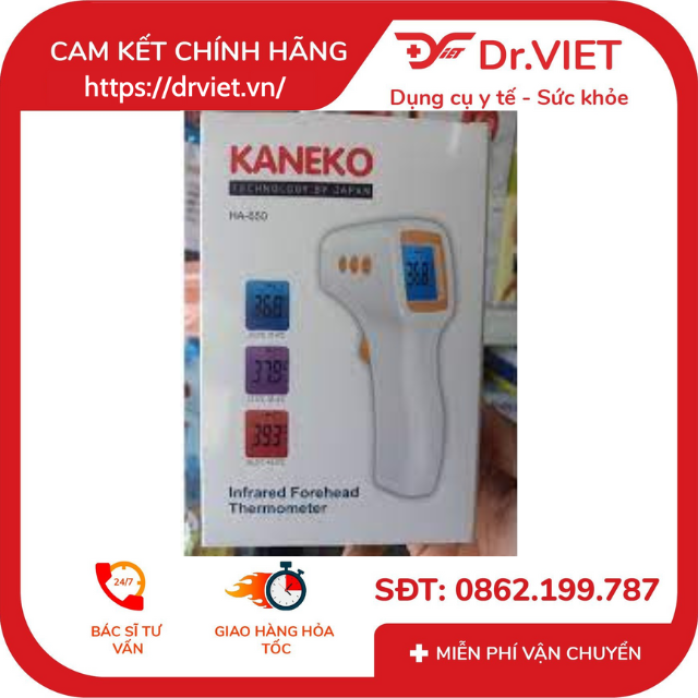 Súng bắn nhiệt độ trán Kaneko-HA650-Độ chính xác cao, tin cậy chỉ trong 1 giây.Bộ nhớ 50 lần đo,từ độ C sang độ F