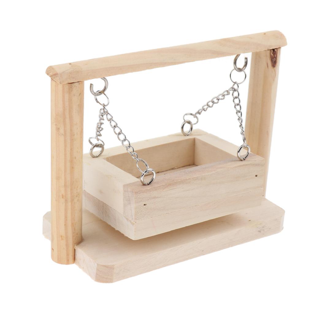 Wooden Small Animal Hamster Ferret Rat Hammock Cage Hanging Basket Nest