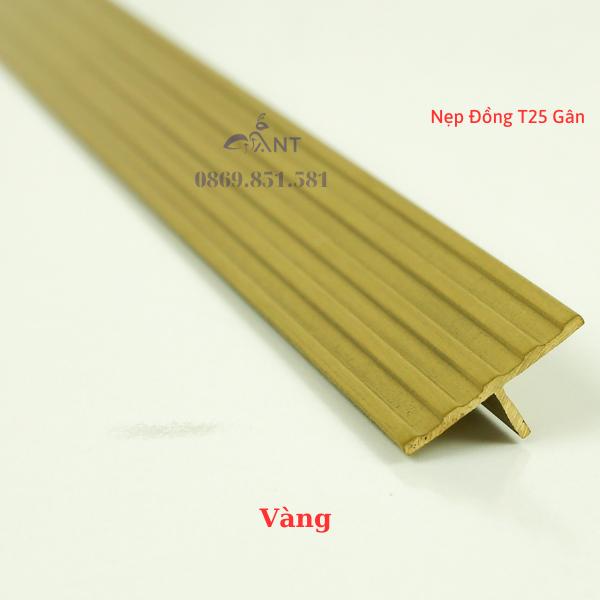 Nẹp Đồng T25 gân đủ màu, Nẹp đồng chống trơn, thanh dài 4m HỖ TRỢ CẮT THEO KÍCH THƯỚC