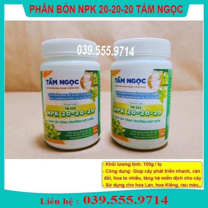 Phân Bón Tám Ngọc 20-20-20 ( 100g ) giúp cây tăng trưởng đột biến