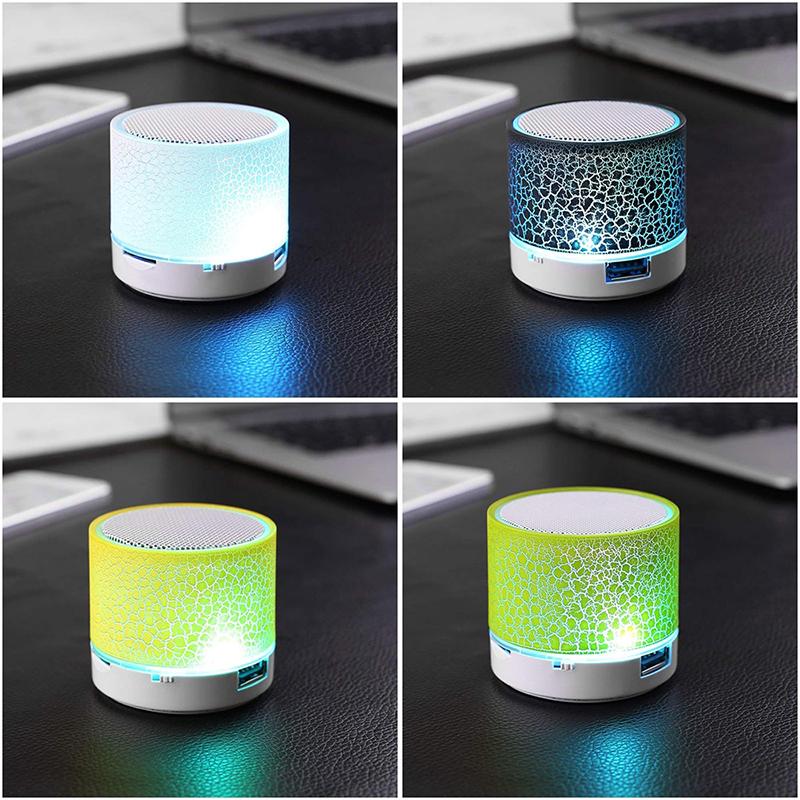 Loa Bluetooth Có Đèn Led Nhiều Màu Hỗ Trợ Usb / Aux / Tf / Fm Card