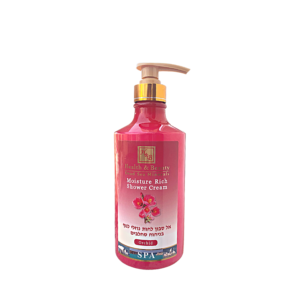 Sữa tắm dưỡng ẩm Health and Beauty Dead Sea Minerals Israel-Moisture Rich Shower Cream Orchid 780ml