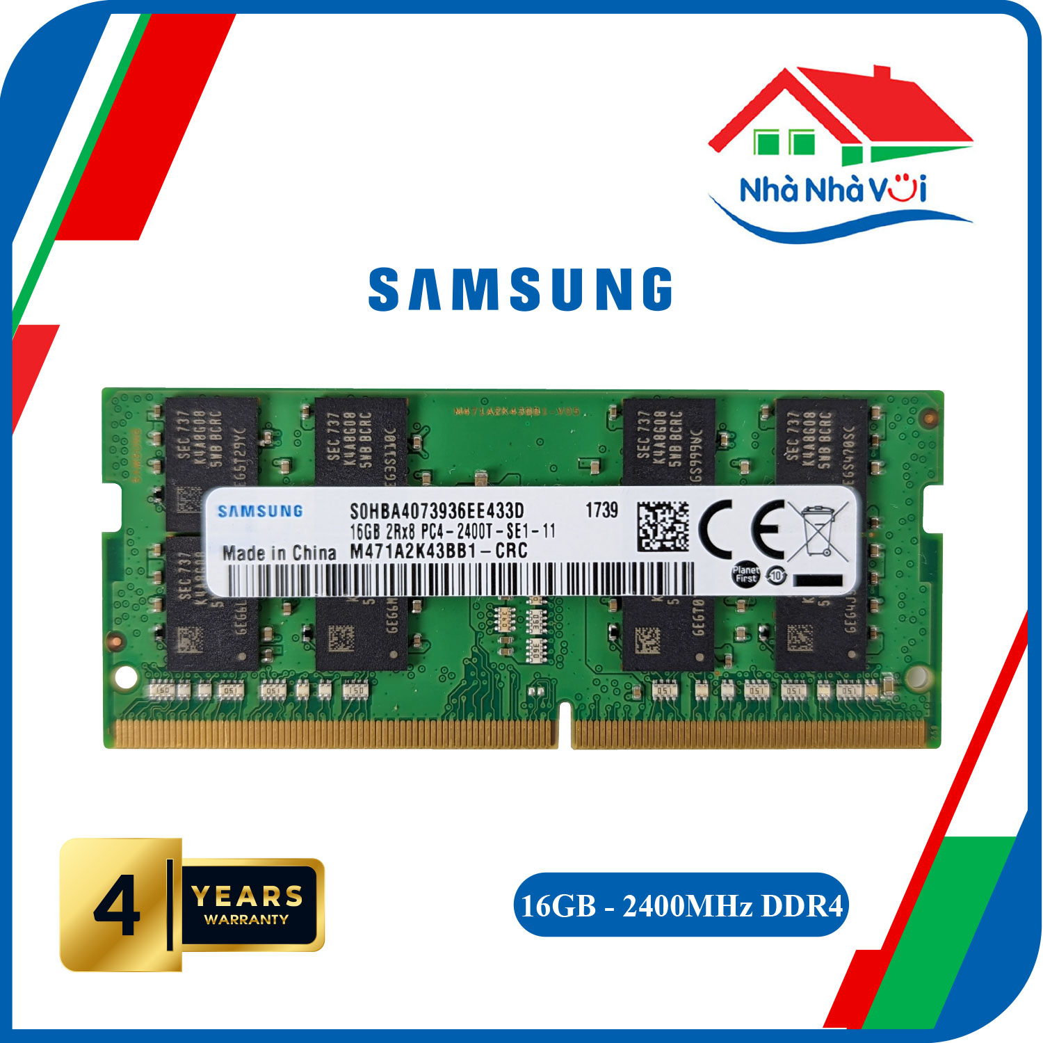 Ram Laptop Samsung 16GB Bus 2400 DDR4 - Hàng Nhập Khẩu