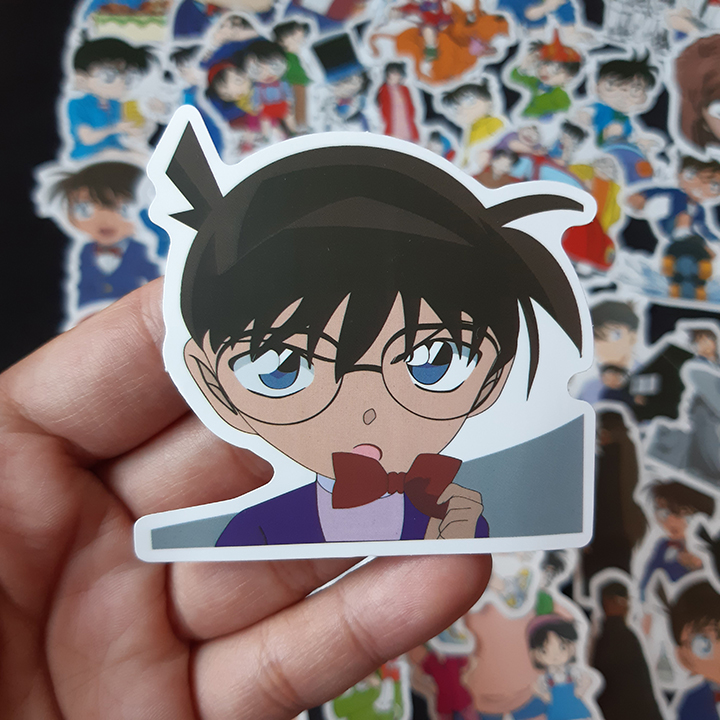 Bộ Sticker dán cao cấp chủ đề THÁM TỬ CONAN - Dùng dán Xe, dán mũ bảo hiểm, dán Laptop