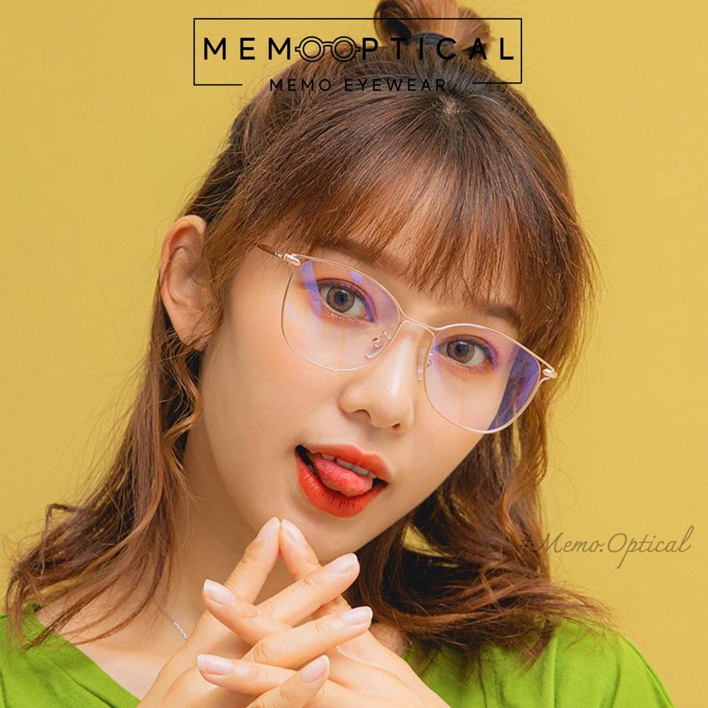 Gọng Kính Bolon Đính Đá Bling Thời Trang Kim Loại Memo Optical 28039