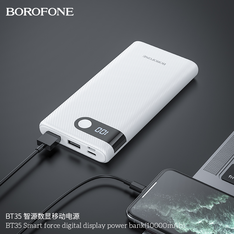 Pin sạc dự phòng Borofone BT35 10000mah có màn hình- Hàng nhập khẩu