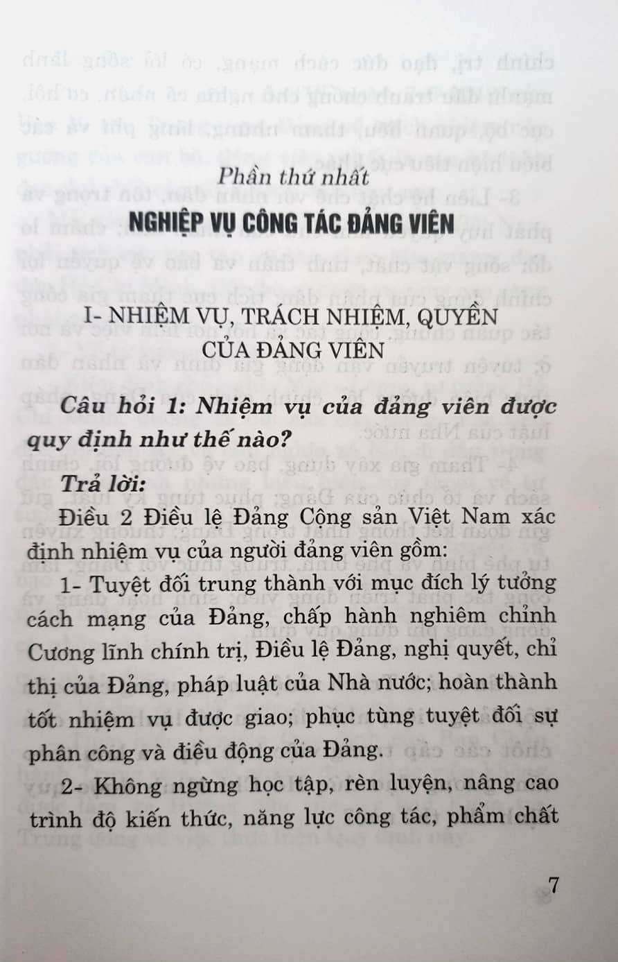  Cẩm nang về nghiệp vụ công tác xây dựng Đảng