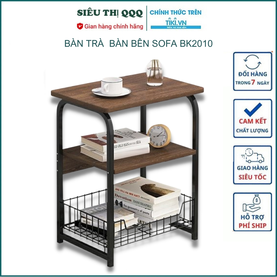 Bàn trà 3 tầng nội thất kiểu hàn - Hàng chính hãng