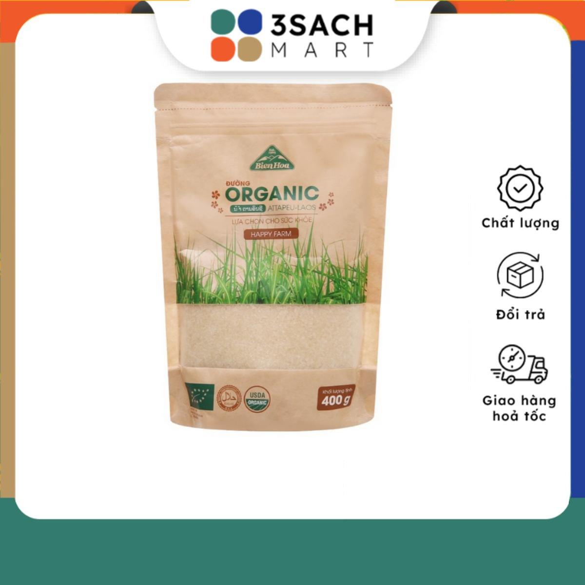 Đường mía organic Biên Hòa - gói 400g