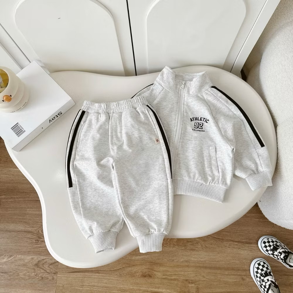 Set Thu Đông Bộ Quần Áo Khoác Thể Thao Nỉ Cao Cổ Cho Bé Trai 1-8 Tuổi Dành Cho Bé Trai