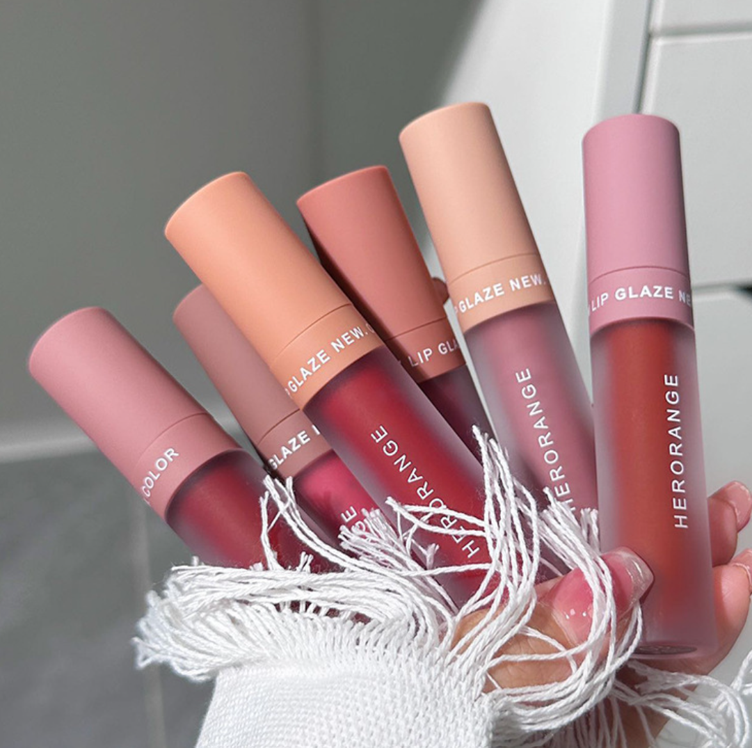 Set 3 cây son lì HERORANGE/VELVET LIP GLAZE THREE COLOR SUIT lâu trôi mịn như nhung - Hity Beauty