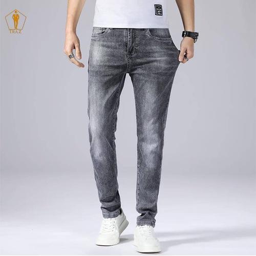 Quần jean nam TRAZ rách gối màu đen trơn chất bò cao cấp co dãn 4 chiều đẹp rin trơn form dáng skinny