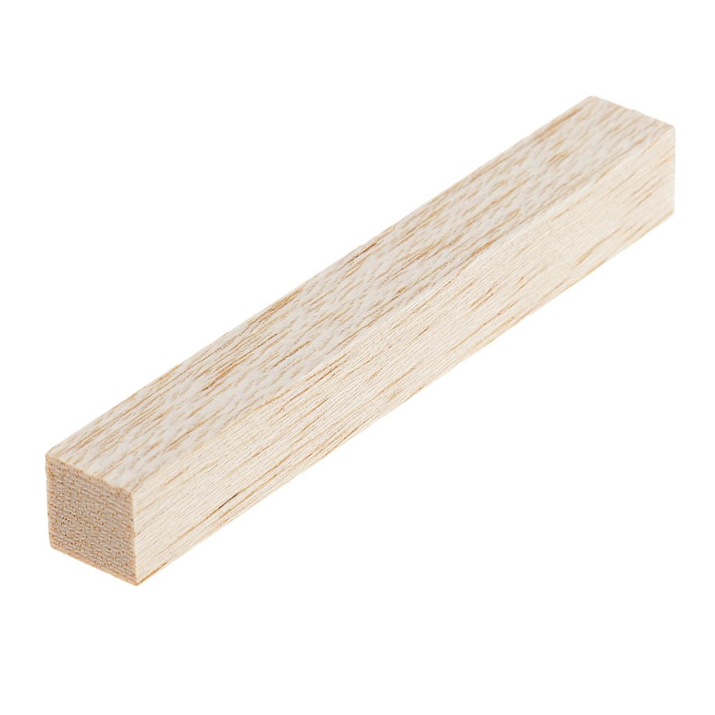 2xBalsa Wood Stick Unfinished Woodcraft Square Stick Dowel Rod 80mm 10 Pieces