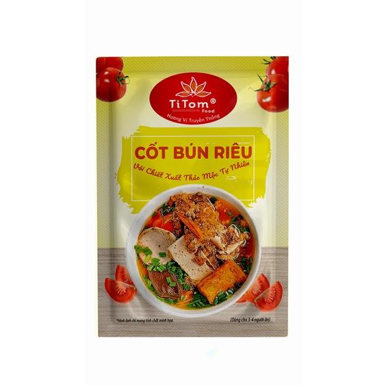 Gia vị nấu bún riêu - Gia vị bún riêu - Gia vị bún riêu nêm sẵn - Cốt bún riêu TITOM 55g