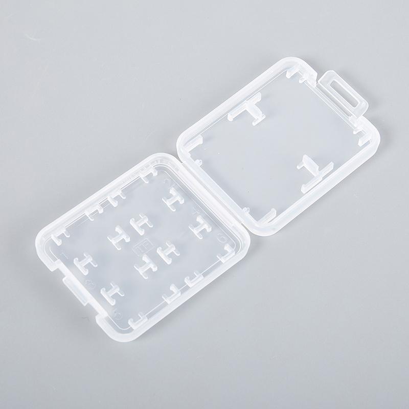 Mới 1 Trong Suốt Bảo Vệ Giá Đỡ Micro Hộp Cho SD SDHC TF MS Thẻ Nhớ Đựng Hộp Nhựa
