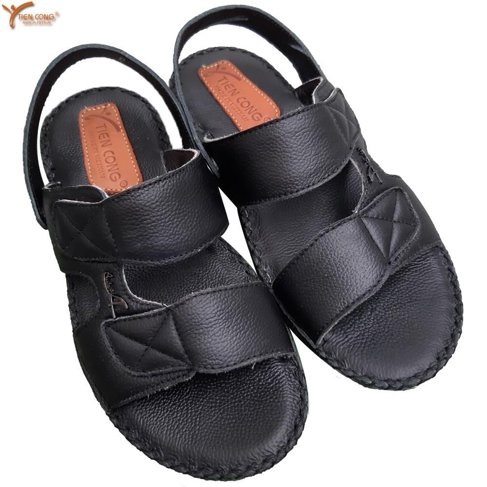 Giày Sandal Nam Quai Ngang Da Bò TIẾN CÔNG TCF1048