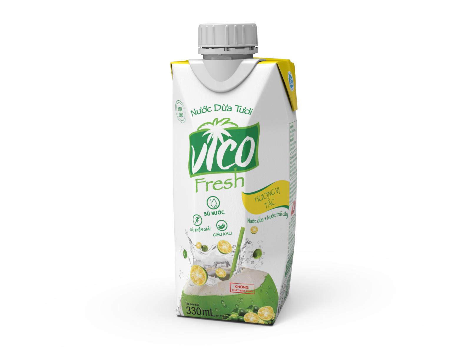 THÙNG 24 HỘP NƯỚC DỪA TẮC 330ML